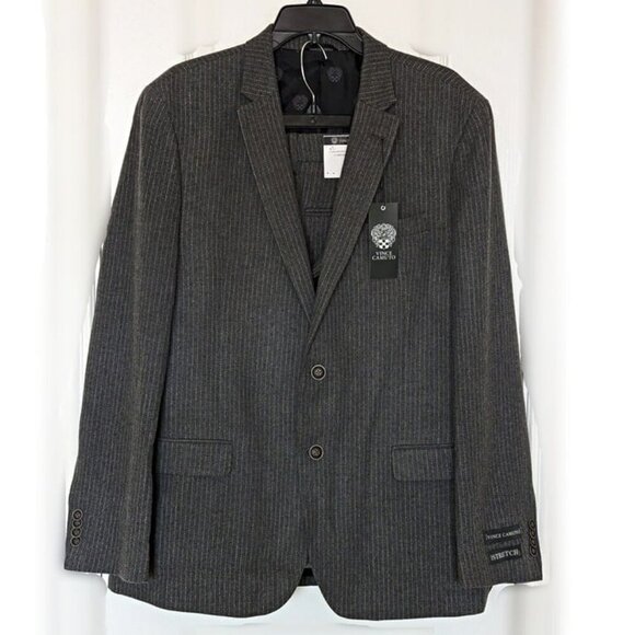 Vince Camuto Men's Bell 2-Piece Suit Light Gray Striped Size 46R/W40 (MSRP $150) - Picture 1 of 9